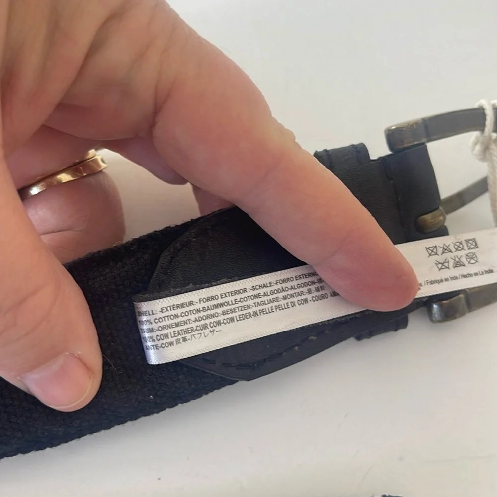 Free People Moving to Mars Handmade Belt Green XS/S